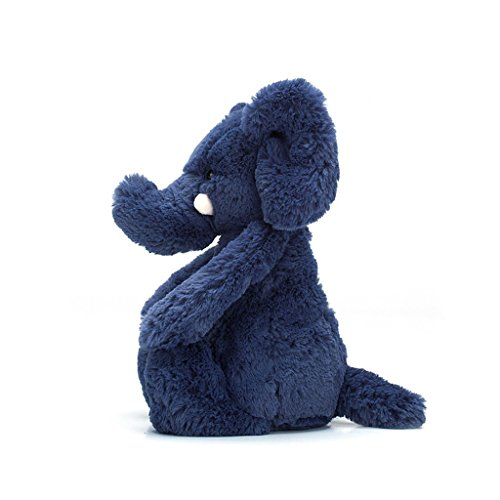 Jellycat Bashful Blue Elephant Stuffed Animal, Medium, 12 inches - //coolthings.us