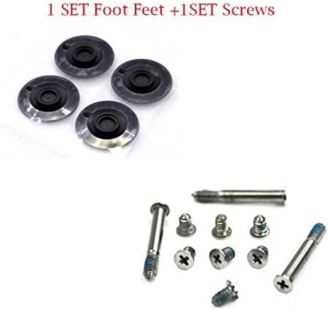 Flywings Repair Replacement Screws for Unibody Apple Macbook Pro A1278 A1286 13 15 17 1 Sets of 10, 4 x Rubber Case Foot Feet for Macbook Pro A1278 A1286 A1297 2009 2010 by Flywing