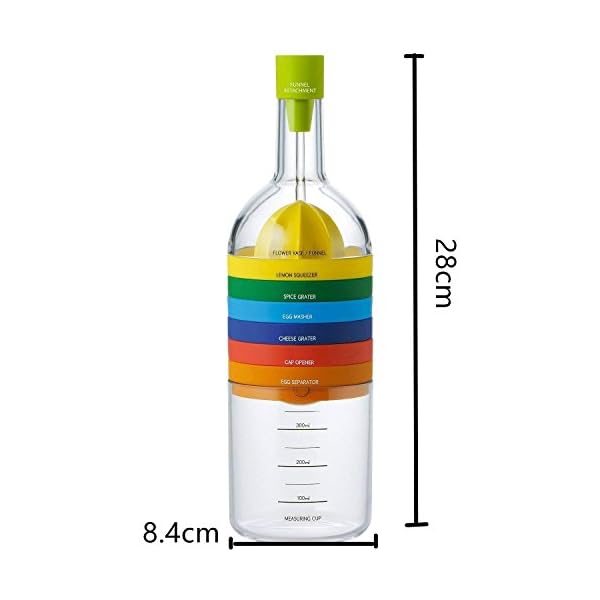 Locisne-8-in-1-Kitchen-Tool-Multipurpose-Function-Plastic-Bin-Bottle-Essential-Kitchen-Cooking-Tools-Kitchen-Gadget-funnel-lemon-squeezeregg-seperatormeasuring-cup-can-opener Locisne 8 in 1 Kitchen Tool, Multipurpose Function Plastic Essential Kitchen Cooking Tools Kitchen Gadget (funnel, lemon…