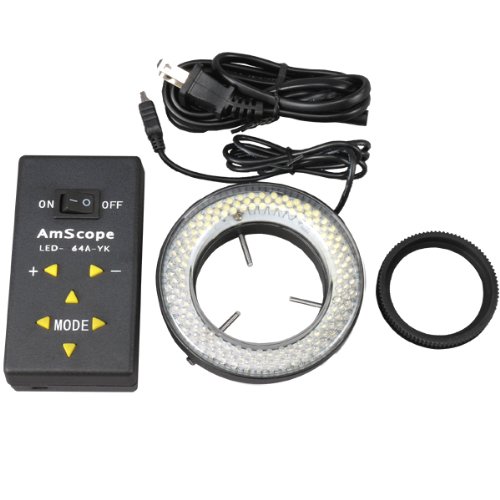 64 LED Lighting-Direction-Adjustable Microscope Ring Light + Adapter