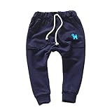 Weixinbuy Unisex Toddler Kids Cotton Harem Pants Fall Casual Trousers