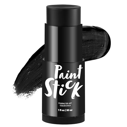Spooktacular Creations Halloween Makeup Face Paint Makeup Stick for Adult, Waterproof Foundation Body Paint for Halloween Eye SFX Special Effects Cosplay Dress Up (1 Oz, Black )