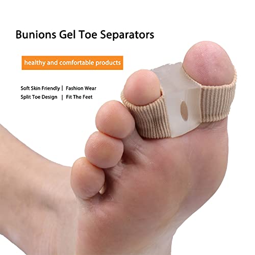 WUTAIN Toe Straightener-Soft and Skin Friendly Hammertoe Corrector, Double Orifice Design Big Toe Separator, Relieve Foot Pain Toe Separator, Suitable for Overlapping, Hallux Valgus, Hammer Toe