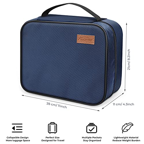 ALLONWAY Kulturbeutel, Große kulturbeutel Herren und Damen, Kulturtaschen Zum Aufhängen, Kosmetiktasche, Wasserdichter und Multi-Tasche Kulturbeutel, Waschbeutel Für Makeup Beauty Case Reise, Blau