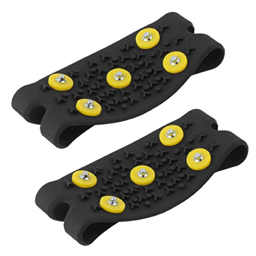 Icy Claws, AutumnFall(TM) 1 Pair Over Shoe Anti-slip Shoe Boot Tread Studded Grips Snow Shoes Crampons, Ice Walker Walking