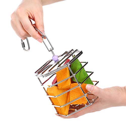 KINTOR Baffle Cage,Parrot Stainless Steel Foraging Toy for African Grey