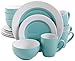 Gibson Home Style Deluxe 16-Piece Dinnerware Set, Blue