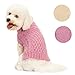 SCIROKKO Turtleneck Small Dog Sweaters - Classic Cable Knitwear Winter Coat for Small Medium Dogs Male Female Puppy Dog Cold Weather Clothes Girls Boys, Light Pink, S