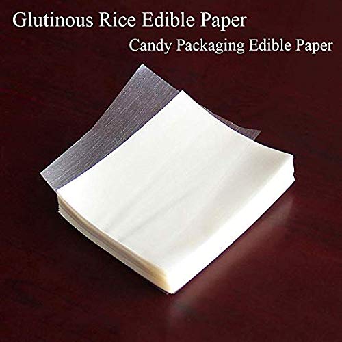 Correct decision All 1000 Pieces Glutinous Edible Rice Paper,Edible Candy Wrapping Wafer Paper Sheets,Translucent and Starchy 1000 Sheets, 3"x2.6"ï¼6x8 cmï¼