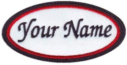 Oval Custom Embroidered Name Tag Sew/Iron on Patch (AI)