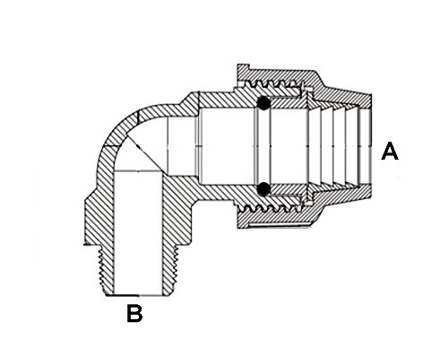 Cornat T610432 Bewässerungssystem Winkel PE-Rohr, Ø 32 mm, 1 Zoll Aussengewinde, Polypropylen, für Kaltwasser – Bild 3
