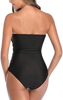 Strapless one piece swimsuit with tummy control Clearance