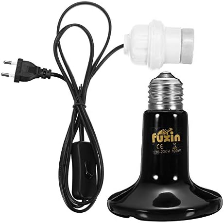 VietRattan LED Bulbs & Tubes - E27 Socket Infrared Ceramic Heat Emitter Reptile Pet Brooder Lamp Bulb Holder EU/US/AU Plug Alloy Black 110V/220V 1 PCs