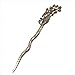 Qiyun vintage antique brass metal vivid peacock bird multi-colored crystal bead women's hair accessory decorative hair pin stick for long hair with tassel