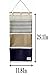 LINENLUX Over The Door Organizer Wall Closet Hanging Storage Bag Multilayer Linen Fabric Pouch Debris (Blue,11.8x25.1In)