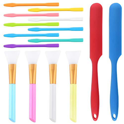 FEPITO Silicone Stir Sticks Kit Includes 9 Pcs Silicone Stir Sticks 4