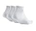 Nike Dri-Fit Half Cushion Quarter Socks (3 Pack) White SX4835-101 Size Large (8-12)