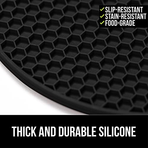 Gorilla Grip Heat and Slip Resistant Trivets, Oversized Round Silicone