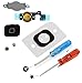 MMOBIEL Home Button for iPhone 5C (Black) with Flex Cable incl Metal Bracket Key Cap Rubber Gasket incl 2 screws and 2 x Screwdrivers for easy installation