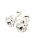 pewterhooter® women’s 925 Sterling silver stud earrings made with sparkling White crystal from Swarovski®. Gift box. Made in the UK. Hypoallergenic & Nickle Free for Sensitive Ears.