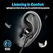 Letscom Bluetooth Headphones, Lightweight Wireless Earbuds with Magnetic Connection, IPX5 Water Resistant Bluetooth 5.0 Sports Earphones for Running, Built-in Mic, 8 Hrs Work Time