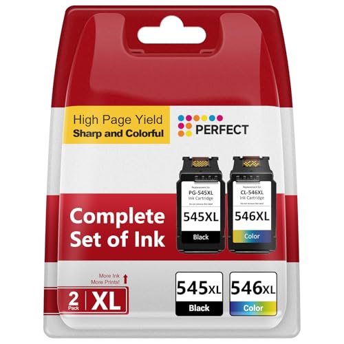 545XL 546XL Multipack Kompatibel für Canon Druckerpatronen 545 546, PG-545 CL-546, Hohe Kapazität Druckerpatronen 545 546 für Pixma MG2550S MG2950 TS3