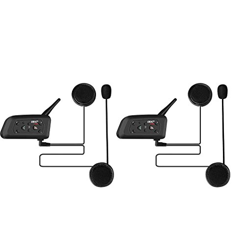 EgalBest EJEAS V6Pro Bluetooth Intercom Motorcycle Helmet Accessories Speaker 1200m Interphone Headset Talkback Wireless English&1 pair set
