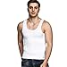 Odoland Men's Body Shaper Slimming Shirt Tummy Vest Thermal Compression Base Layer Slim Muscle Tank Top Shapewear, White, M