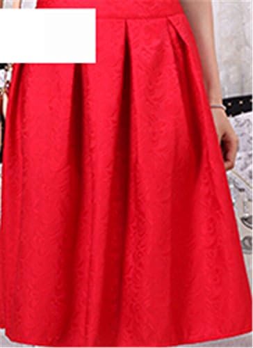 Eault Elegant Summer Style Vintage Skirt High Waist Work Wear Midi Skirts Womens Fashion American Apparel Jupe Femme Saias RedL