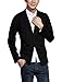 uxcell Men's Father's Day Notched Lapel Long Sleeve Single Button Closure Blazer One Button Black M (US 40)