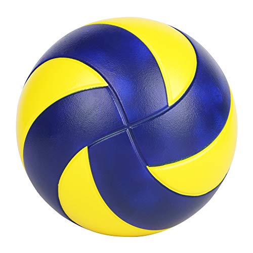 WEIER Foam Volleyball No Pump Kids Training Soft Kick Special Skin Indoor Outdoor Volleyball 6inch (Yellow)