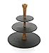 Boska Wooden Serving Party Tower - 3 Layer Best for Cheese, Tapas, Bread, and Desserts Presentation - Board Slab with Non-Slip Feet - Cutting and Charcuterie Board - Dishwasher Safe
