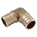 SharkBite 3/4 Inch Crimp 90 Degree Elbow, Pack of 10, Brass Plumbing Fitting, PEX Pipe, PE-RT, UC256LFA10