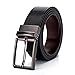 Fine Men's Dress Top Leather Reversible Belt-Classic Designs-Removable Buckle
