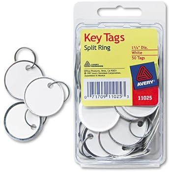 Amazon.com : Metal Rim Key Tags - With String : Office Products