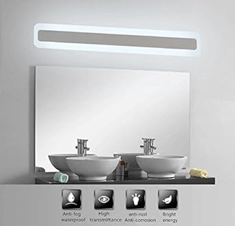 H M Spiegelleuchte Badezimmer Spiegel Vorderes Helles Modernes Wasserdichtes Anti Fog Led Wand Lichter Bild Anzeigen Verfassungs Bad Spiegel Lampen Eisen Acryl Wand Lampe Fur Badezimmer Schlafzimmer Dresser 400mm Amazon De Beleuchtung