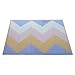 Baby Play Mat Extra Thick EVA 40 Triangle Non Toxic Tiles Kids Foam Mat Puzzle Soft EVA Flooring for Kids Play Gym and Baby Room Interlocking Chevron Foam (White/Blue/Pink/Orange, 12