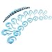BodyJ4You 54PC Gauges Kit Ear Stretching 14G-00G Acrylic Spiral Tapers Plugs Body Piercing Set