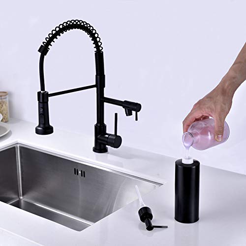 TUTEW Soap Dispenser, Full Stainless Steel Soap Dispenser, Matte Black