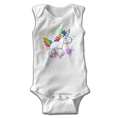 Unicorns Baby Sleeveless Climbing Clothes Unisex Triangle Bodysuit Size Newborn White Customize