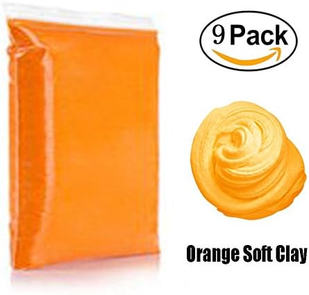 9 Pack Orange Soft Clay (Each 0.7 oz)