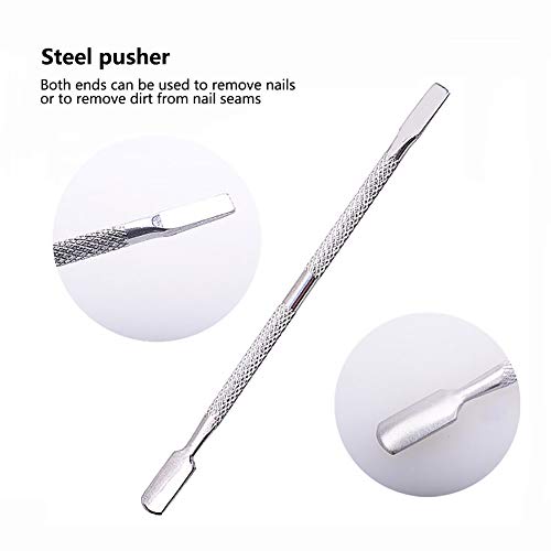 Laza 4 Pcs Cuticle Trimmer Cuticles Pusher Cutter Peeler Scraper Gel Nail Polish Remove Spoon Under Nail Professional Precise Nipper Manicure Pedicure Tools Set for Salon Home Use Fingernails Toenails