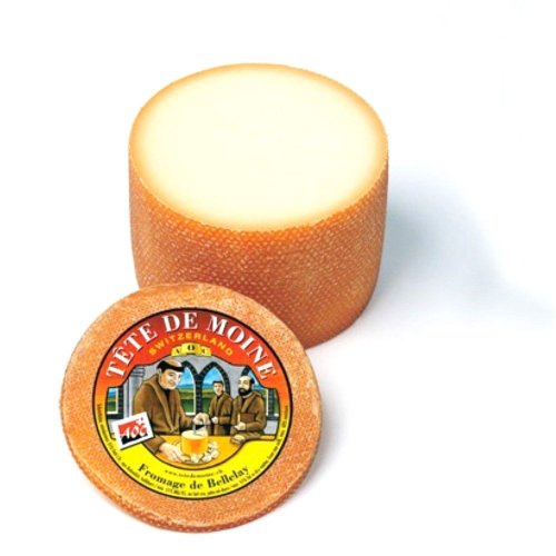 Tete de Moine AOP Classic Mönchskopfkäse 2x400g zwei halbierte Laibe für Girolle Käsehobel KÜHLBOX-Versand mit Styroporbox und Spezialkühlakku für Lebensmittelversand – Bild 3