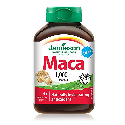 Jamieson Maca 1000mg Raw Herb 45 Vegetarian Capsules