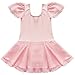 TiaoBug Girls Ballet Tutu Dance Dress Costume Kids Gymnastics Leotard Skirt Size 3-4 Pink