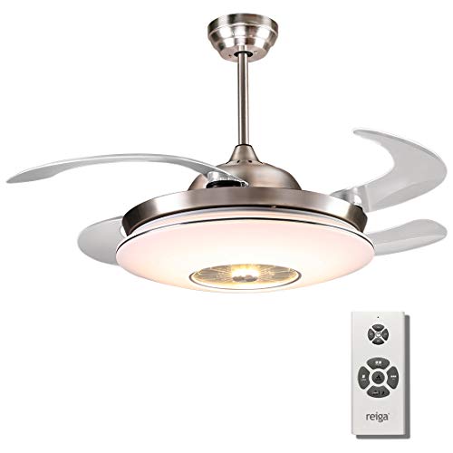 Reiga 44 Invisible Retractable Blade Ceiling Fan With Led Light