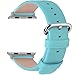 Fullmosa Straps Compatible with Apple Watch Strap 38mm 40m 41mm, Leather Watch Band Compatible with iWatch Series 7 SE 6 5 4 3 2 1, 38mm 40mm 41mmSky Blue