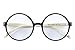 Agstum Retro Round Glasses Frame Clear Lens Fashion Circle Eyeglasses 52mm (Black/Off-white, 52mm)