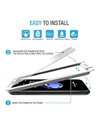 Purity - Protector de pantalla para iPhone 8 Plus   7 Plus (3 unidades, incluye marco de instalación)
