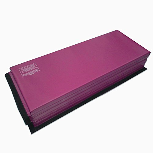 Gymmatsdirect 5'x10'x2" Super Large Gymnastics Exercise Tumbling Mat, 5 Panels Folding Gym mats, Purple